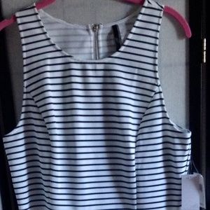NWT Kensie Women's Size L White & Black Dress